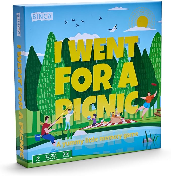 Card Game - I Went for a Picnic, Fun Memory Game for Kids Ages 6 and Up, Cognitive & Concentration Building, Gifts for Boys & Girls, 2-4 Players