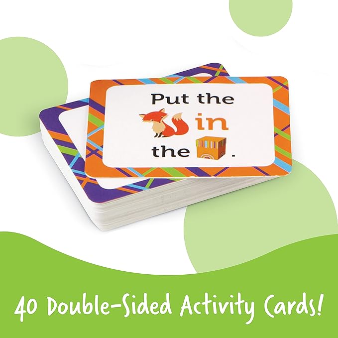 Learning Resources Fox in The Box- Position Word Activity Set, 65 Pieces