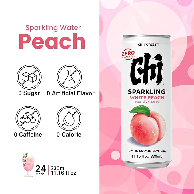 CHI FOREST White Peach Sparkling Water (11.16 oz* 24)
