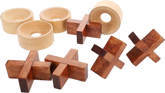 WE Games Tic-tac-Toe Wooden Board Game