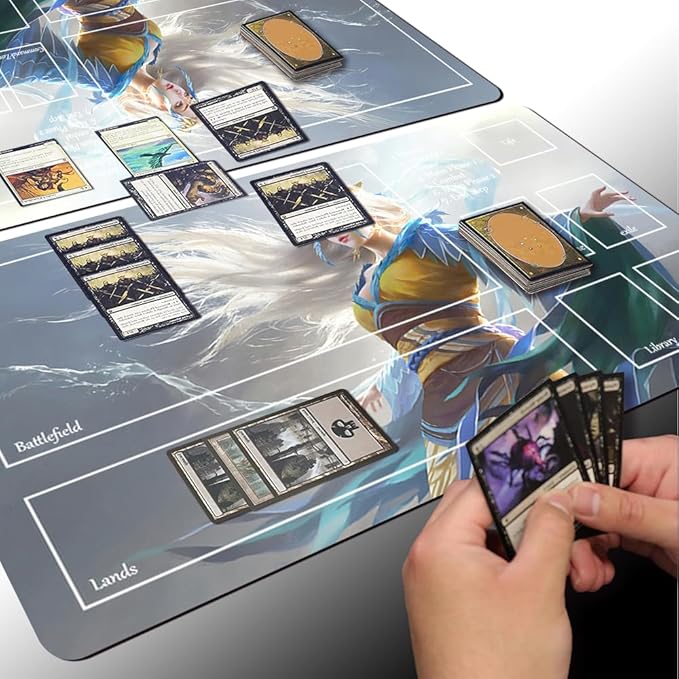 Board Game MTG Playmat Games Size 60X35 cm CCG Compatible for TCG RPG CCG Play mats (MU YANLING, Sky Dancer-Zone)