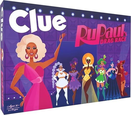 CLUE: RuPaul’s Drag Race, Classic Board Game with a Glamorous Twist, Solve The Mystery of The Missing Crown in The Werkroom with Iconic Queens, Locations & Accessories, Officially Licensed Game