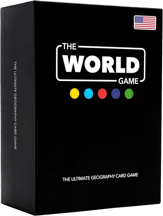 The World Game - Geography Card Game - Educational Games for Kids, Family and Adults - Cool Learning Gift Idea for Teenage Boys & Girls 8-12 with Map