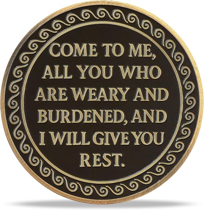 Water Jar Religious Coin Inspirational Bible Verse Medallion Faith-Based Gifts for Spiritual Encouragement for Men & Women