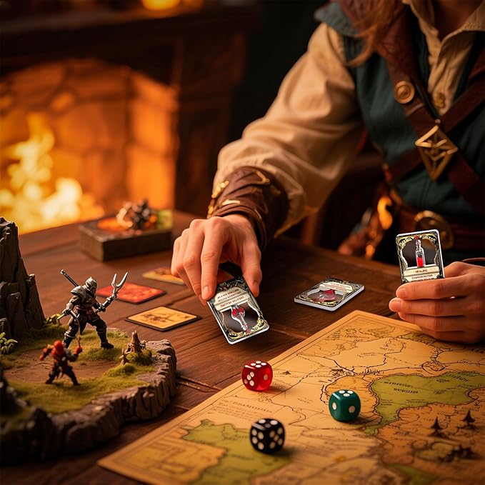 DND Healing Potion Cards Set - 15 Acrylic Fantasy Potion Tokens with Real Red Liquid | Ideal for Dungeon Masters, Tabletop RPG Players, Collectors & Immersive Game Nights (Style A)