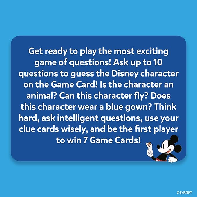 Skillmatics Guess in 10 Disney, Card Game for Girls, Boys, Kids, Teens, Adults, Who Love Cinderella, Mickey Mouse, Moana, Gifts for Ages 6, 7, 8, 9 and Up