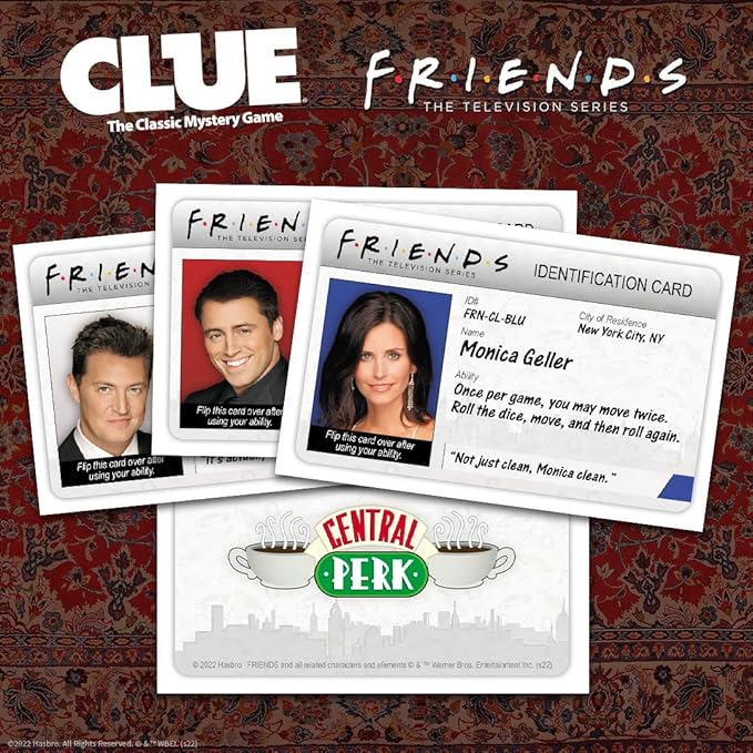 CLUE: Friends | Solve The Mystery in This Collectible Clue Game | Featuring Characters & Locations from Friends TV Sitcom Series | Officially-Licensed Friends TV Show Game & Merchandise