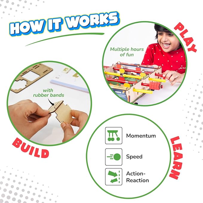 Smartivity Foosball Table Soccer Indoor Games for Kids Age 6-14 Years | Birthday Gifts for Boys & Girls | DIY STEM Educational Science Toy for Kids Age 6,7,8,9,10,11,12,13,14 Years