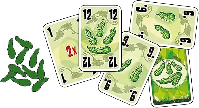 Rio Grand Games: Five Cucumbers - Trick Taking Card Game, Agurk Variant, Competitive Play, Avoid Getting The Cucumber, Ages 14+, 2-6 Players, 30+ Mins