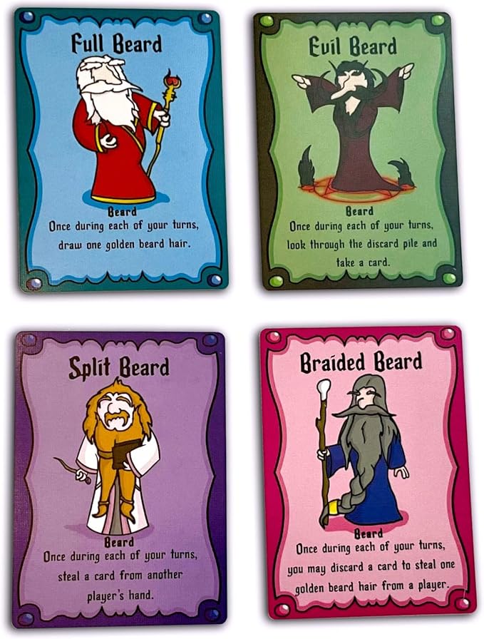 Beard Wizards Card Game for 2-5 Players by The Dusty Top Hat