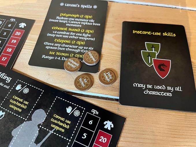 Bag of Dungon Legends Character Expansion Pack - use with Any Board Game - with Added Destiny Skill Cards, Encounter Cards and 4 New Brave Heroes - (2nd Edition)