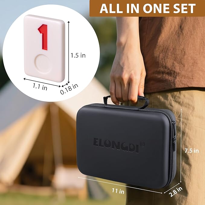 Rummy Cube Game Set with 4 Wooden Racks,106 Rummy Tiles and Portable Case,Classic Travel Board Games for Family Adults and Kids