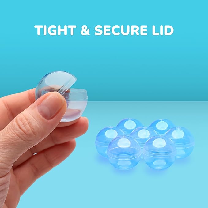 Capsule Vending Machine Round 100 pcs 1.26 inch - Gumball Machine Capsules Bulk Clear Container - Easter Basket Stuffers Birthday Gifts Pinata Stuffers DIY Craft Supplies - Clear Capsules Empty