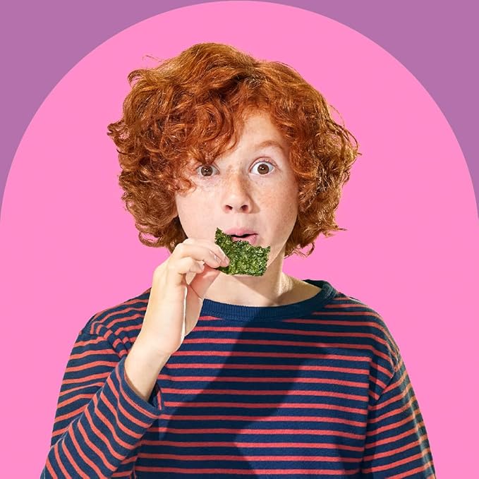 Gimme Seaweed Organic Premium Roasted Seaweed Snacks, Teriyaki, 20 Count, Keto, Vegan, Gluten-Free, Great Source of Omega3s and Iodine, Healthy On-The-Go Snack for Kids and Adults