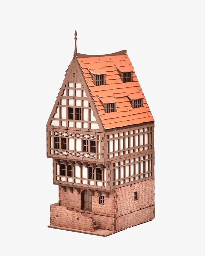 Terracota Rowhouse DIY Wooden Building Kit for Teens and Adults, Suitable for Playing with Family - Realistic
