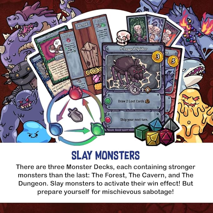 Fool’s Blade First Edition in Collectible Jumbo Sword Box - A Sword Crafting, Monster Slaying, Loot Grabbing, Backstabbing Card Game for Teens & Adults - 2-4 Players - Ages 13 and Up - 263 Cards