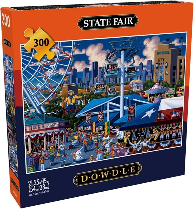 Buffalo Games - Eric Dowdle - State Fair - 300 Piece Jigsaw Puzzle for Adults - Challenging Puzzle Perfect for Game Nights - Finished Size is 21.25 x 15.00