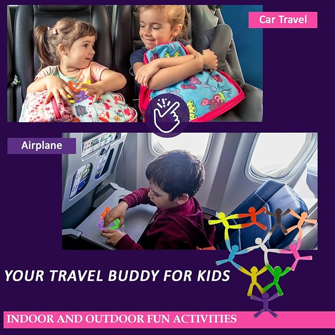 MAGMEN Upgraded Strenght Magnetic Travel Toys, Stretchy Magnetic Fun (Ages 3+) Pack of 10 Opaque