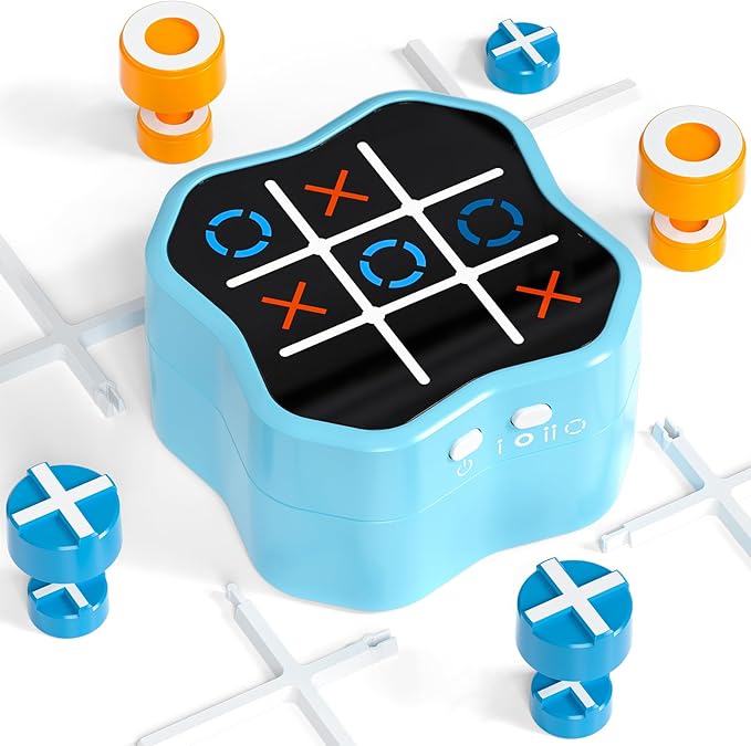 Tic Tac Toe Game, 3-in-1 Electronic Handheld Games Console for Kids Memory Growth,Board Game for Kids and Adults, Christmas and Birthday Gifts for All Ages 3+