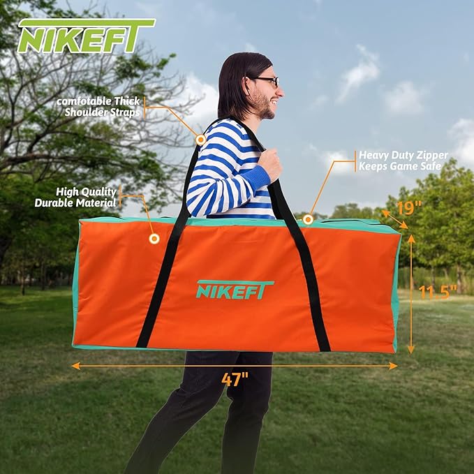 Oversized 4 in a Row Connect Game+Waterproof Carry Bag,Included-4 ft X 3.5 ft Tall,4-to-Score Jumbo with 44 Pieces Rings&Drink Holder,48” Super Size-Indoor&Outdoor Giant 4 Game for Kids&Adults