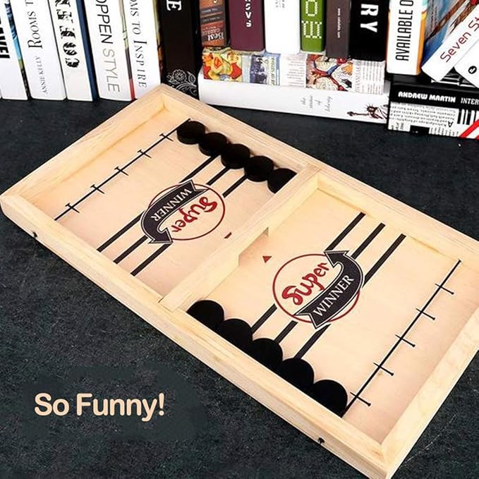 Fast Sling Puck Game,Sling Puck Game,Slingpuck Games Toy,Paced Super Winner Board Games Toys for Kids & Adults Medium Size