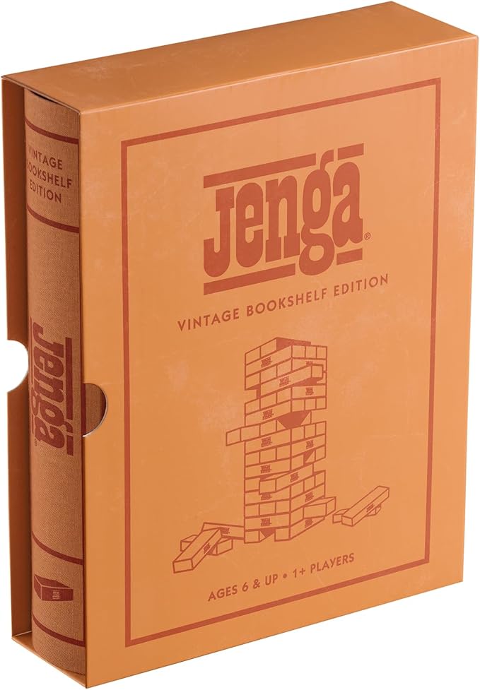 WS Game Company Jenga Vintage Bookshelf Edition