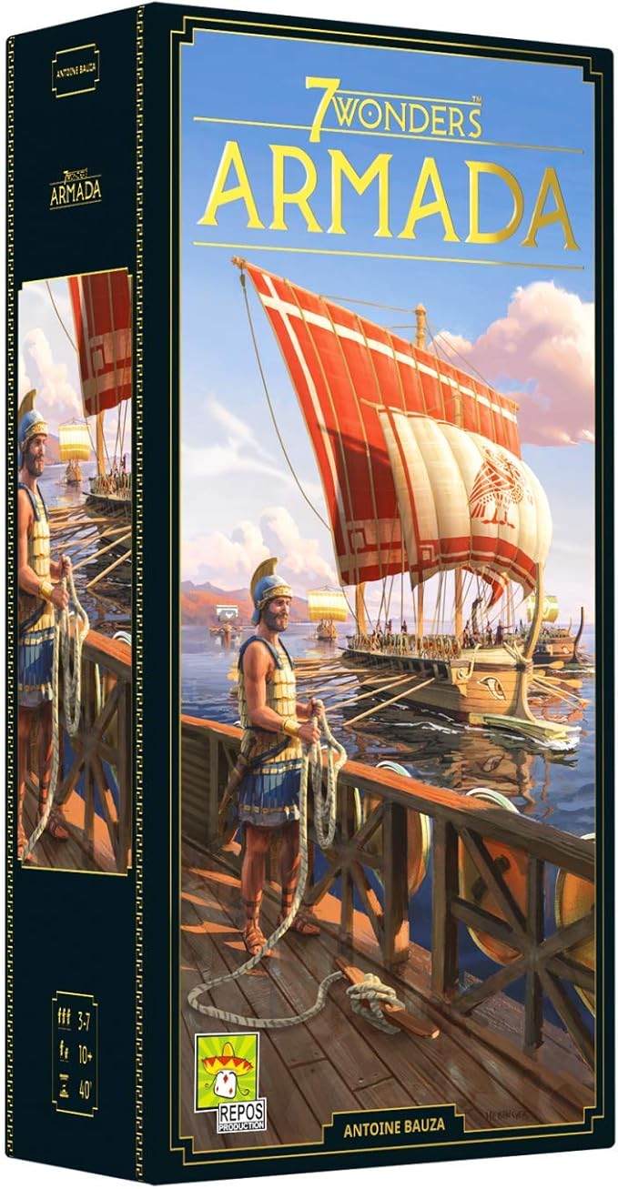 7 Wonders Armada Board Game EXPANSION - Conquer the Seas and Explore Distant Isles! Civilization Strategy Game for Kids and Adults, Ages 10+, 3-7 Players, 40 Min Playtime, Made by Repos Production