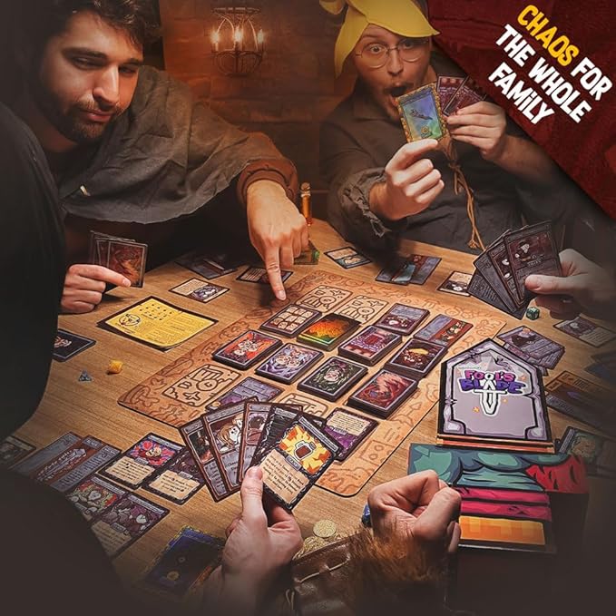 Fool’s Blade First Edition in Collectible Jumbo Sword Box - A Sword Crafting, Monster Slaying, Loot Grabbing, Backstabbing Card Game for Teens & Adults - 2-4 Players - Ages 13 and Up - 263 Cards