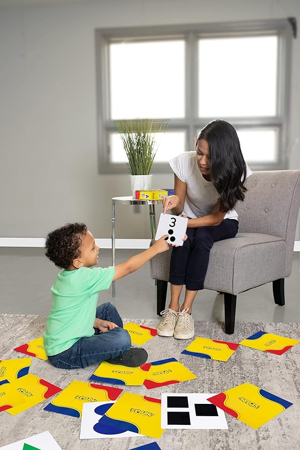 SPARK INNOVATIONS Shapes, Colors, Counting Floor Game, Large Flash Cards and Kids Game, Educational Learning Materials for Children, Matching Cards Toddler Games