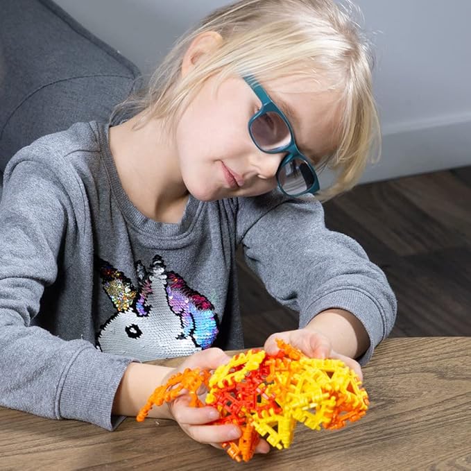 That Hinge Toy 150 Piece Orange + Blue Set, Dinosaur + More STEM Construction Toy Building Set