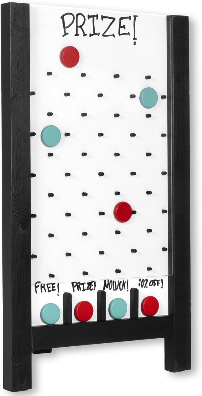 Ilyapa Board - Large Portable Prize Drop Game for Events and Trade Show - 14 x 24 Inch Single Sided - Wooden A-Frame Whiteboard Sign, Eraser