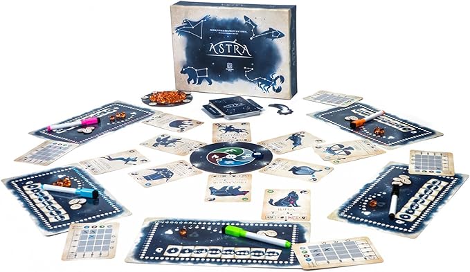 Games Astra - Constellation Discovery Base Game for 2-5 Players | Tactical Bidding & Star Exploration | Quick to Learn, Great for Families
