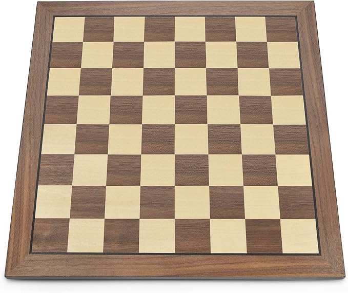 AMEROUS 17 Inches Wooden Chess Board Only, Professional Tournament Chess Board Large with Gift Package - Chess Rules, Beginner Chess Board Game for Kids, Adults