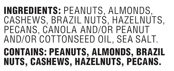 Amazon Brand - Happy Belly Mixed Nuts with Peanuts, Roasted & Sea Salted, 1 pound (Pack of 1)