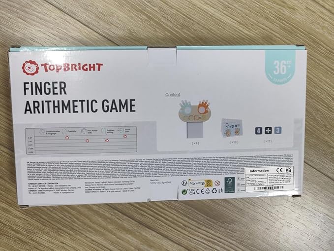 TOP BRIGHT Preschool Learning Toys for Toddlers 2-4, Educational Math Manipulatives Number Counting Blocks for Kids, Montessori Toys for 3 4 5 Year Old Finger Math Toy