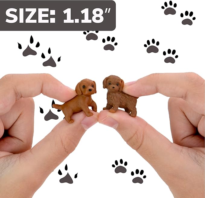 Pet Figurines Toys in Capsule - 50 Pcs - 1.1 Inch Plastic Capsules with Cute Dog and Cat Figurines for Kids - Bulk Toys for Easter Hunt Games - Vending Machines - Classroom Prizes