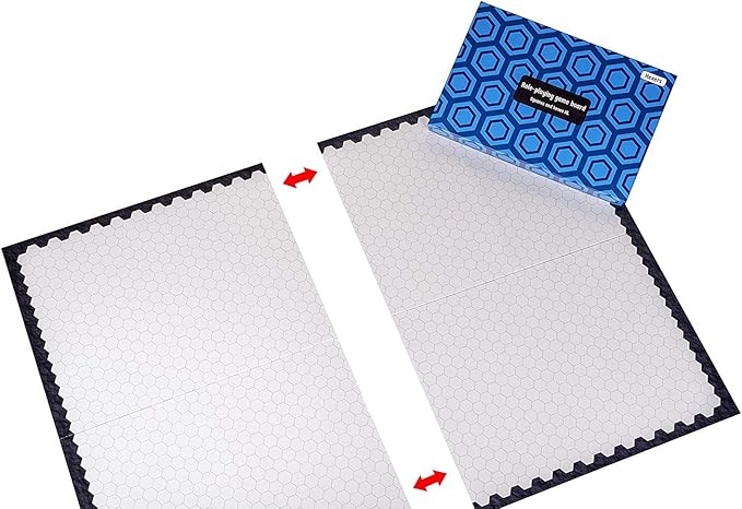 Hexers XL Role-Playing Game Board, Vinyl Mat Alternative Compatible with Dungeons and Dragons DND, Pathfinder, RPG, 44 inches on 34 inches with 1 inch Squares and Hexes, Foldable and Dry Erase