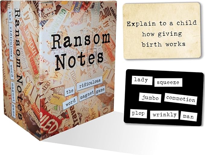Ransom Notes - The Ridiculous Word Magnet Party Game & Expansion Pack One Bundle, 3+ Players