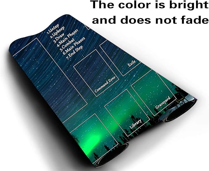 MTG Playmat, Game Play Mat for MTG TCG 24 x 14 inches Trading Card Inked Game Playmats with Storage Bag Smooth Rubber Surface Battle Game (Playmat 5)