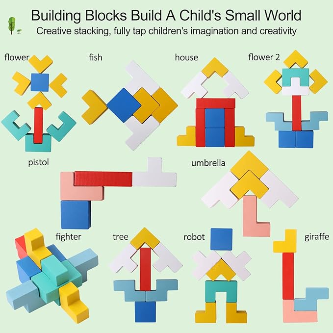 Multifunctional Building Blocks Matching Game Colorful Cute Mushroom Crocodile Patterns Tabletop Activities 3D Piecing Bricks Brain Teaser Smart Inspiration Game STEM Early Educational Toy for Kids