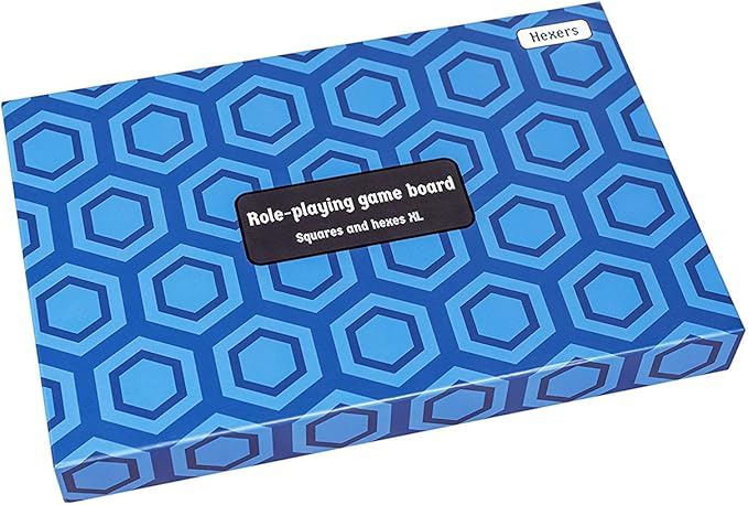 Hexers XL Role-Playing Game Board, Vinyl Mat Alternative Compatible with Dungeons and Dragons DND, Pathfinder, RPG, 44 inches on 34 inches with 1 inch Squares and Hexes, Foldable and Dry Erase