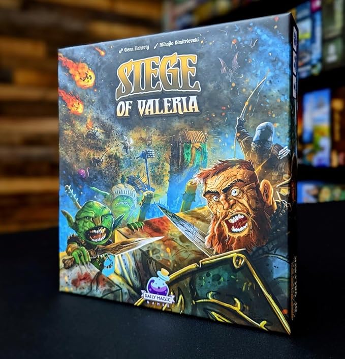 Siege of Valeria Board Game - Tower Defense Solo Board Game with Dice Rolling and Combo Cards. Single Player Fun with Fast Paced Gameplay