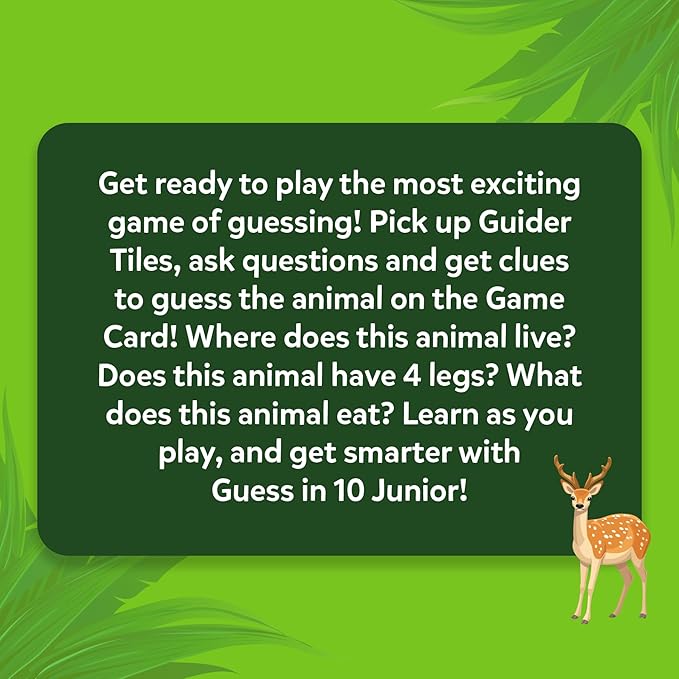 Skillmatics Guess in 10 - Animal Kingdom, Card Game for Preschool Kids, Girls & Boys, Fun Travel Game & Gifts for Ages 3, 4, 5, 6