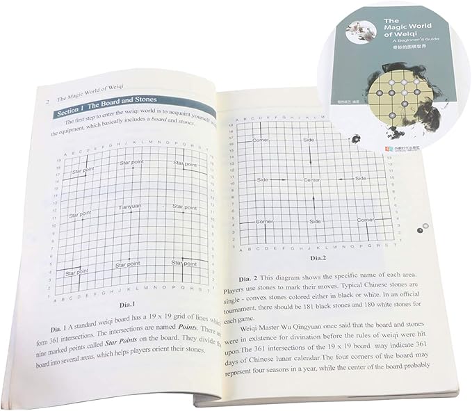 Go Game Set Reversible 19x19 / 13x13 Bamboo Game Board with Single Convex Ceramic Stone 361pcs and Bamboo Go Bowls, 2 Players Board Game