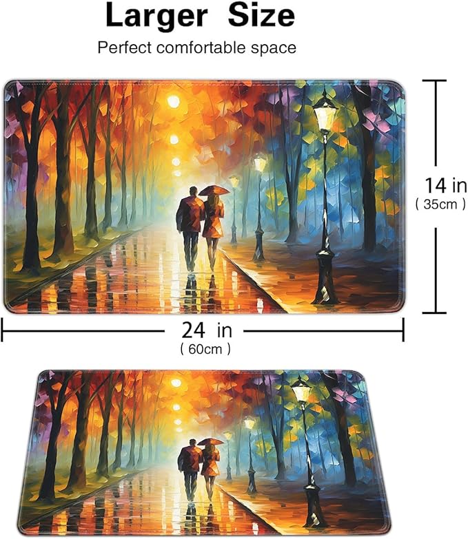 Board Game for TCG Playmat Table Mats Games Size 60X35 cm Mousepad Compatible for MTG RPG CCG Trading Card Game Play mats with 6 Dice (Playmat 144) Abstract Painting