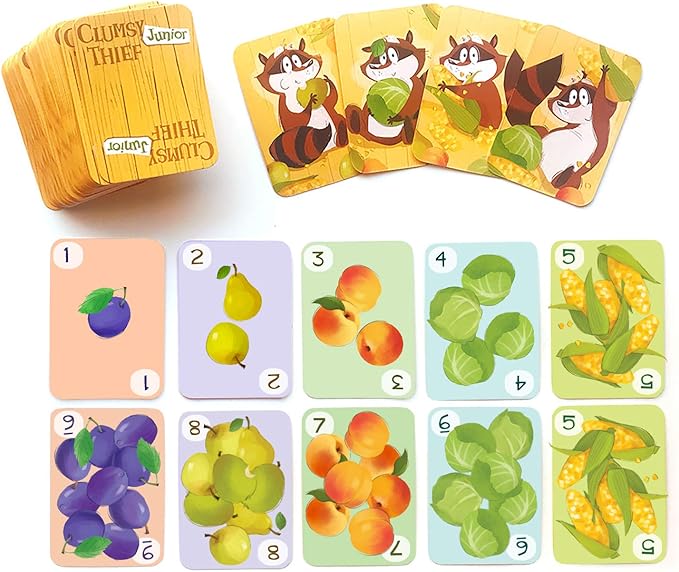 Melon Rind Clumsy Thief Junior Math Card Game, Adding to 10 Fun for Kids Ages 5-7+, Award-Winning Family Game for 2-4 Players, Educational to Develop Math Skills with Confidence