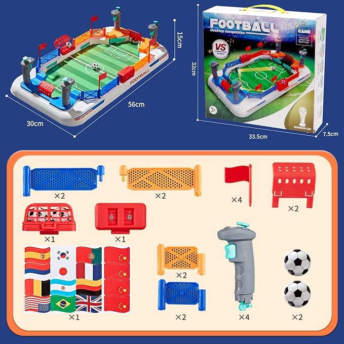 Mini Foosball Table Soccer Game for Kids：Birthday Gift Toys for 3 4 5 6 7 8-12 Year Old Boys and Girls，Indoor Sports Soccer Toy Board Game ，Fun Ideal for Family Gatherings