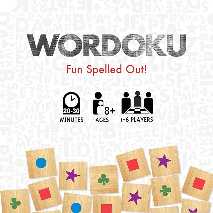 Calliope Games Wordoku - Fun Spelled Out! - Crossword Sudoku - Word Puzzle Board Game for Family Game Night - 1-6 Players - from The Makers of Tsuro and Roll for It!
