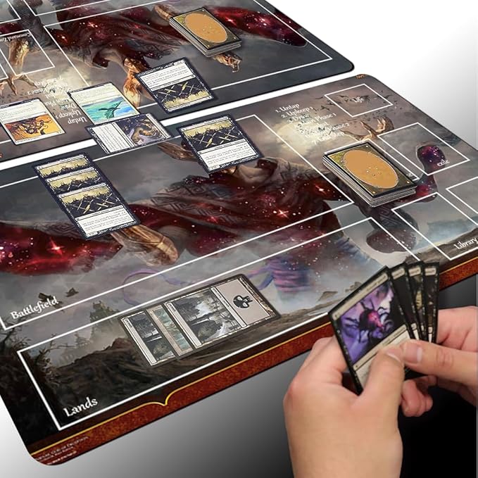 Board Game MTG Playmat Games Size 60X35 cm CCG Compatible for TCG RPG CCG Play mats (Phenax, God of Deception-Zone)