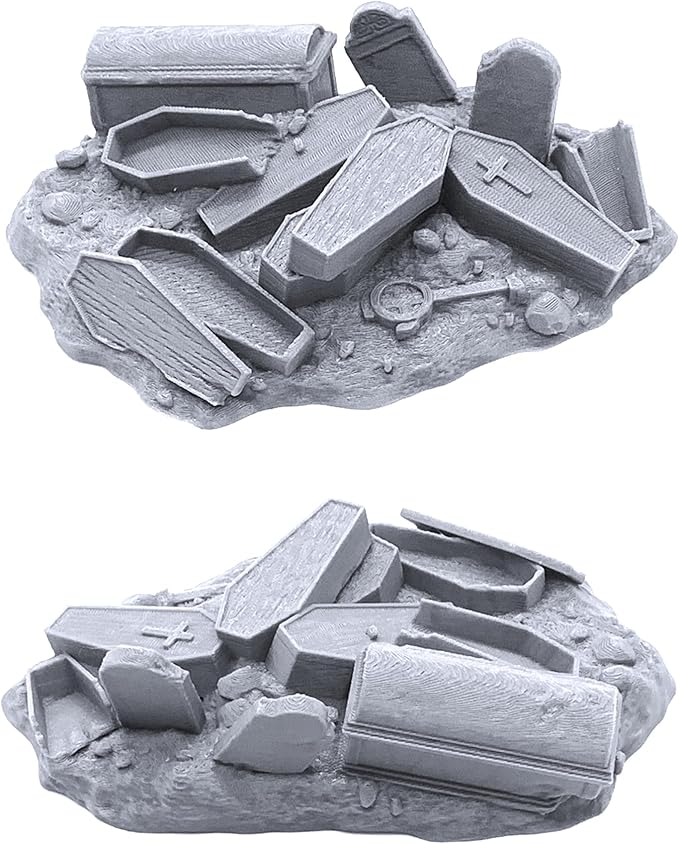 Graveyard Hills - DND Terrain Compatible with Dungeons and Dragons, 28mm Miniature Wargaming, Tabletop RPGs, Wargame Scenery